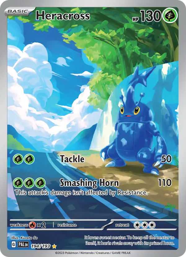 Heracross Holo 194/193 Paldea Evolved Pokémon Card