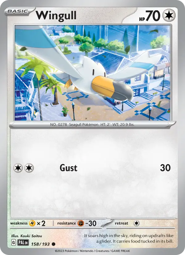 Wingull Non-Foil 158/193 Paldea Evolved Pokémon Card