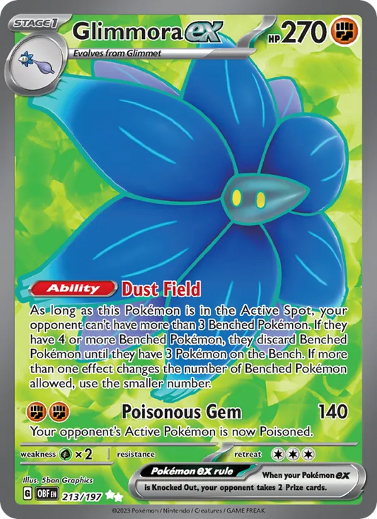 Glimmora ex Holo 213/197 Obsidian Flames Pokémon Card