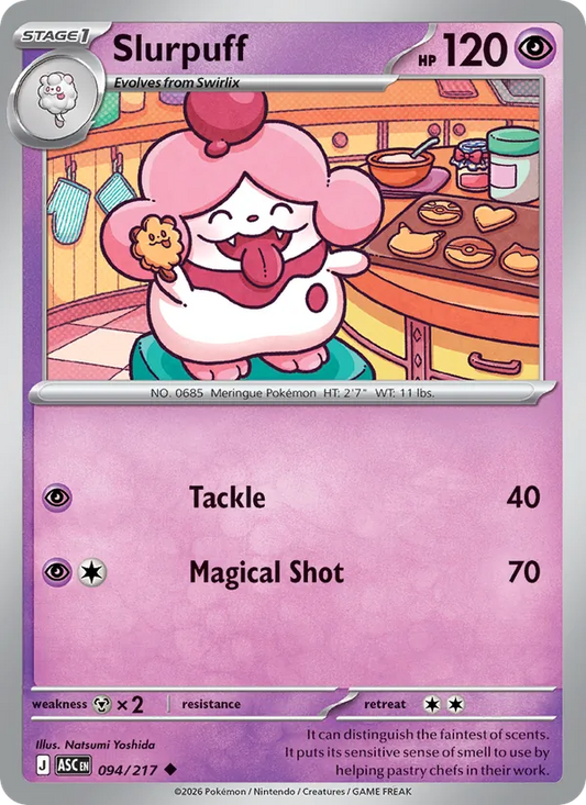 Slurpuff Normal 094/217 Ascended Heroes Pokémon Card