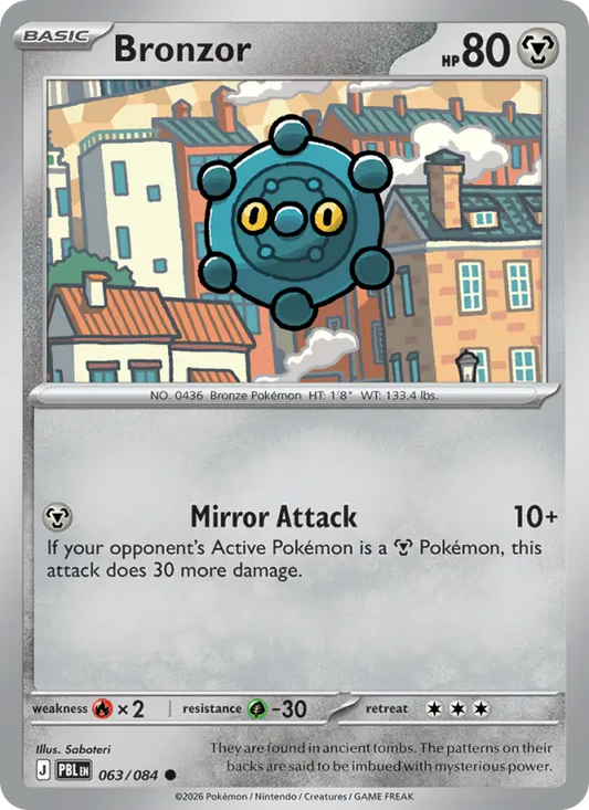 Bronzor Reverse Holo 063/84 Pitch Black Pokémon Card