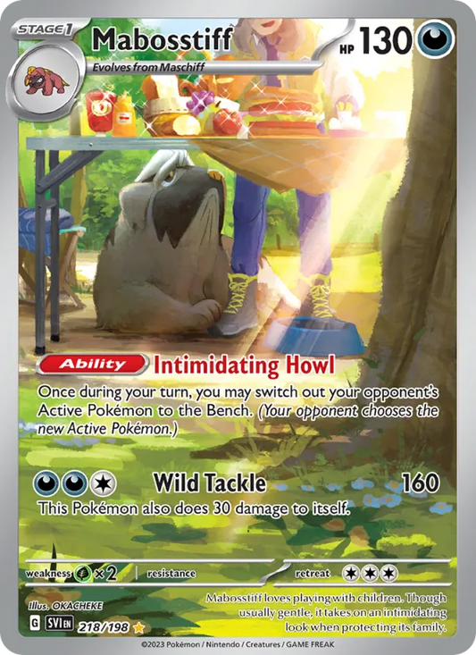 Mabosstiff Holo 218/198 Scarlet & Violet Pokémon Card