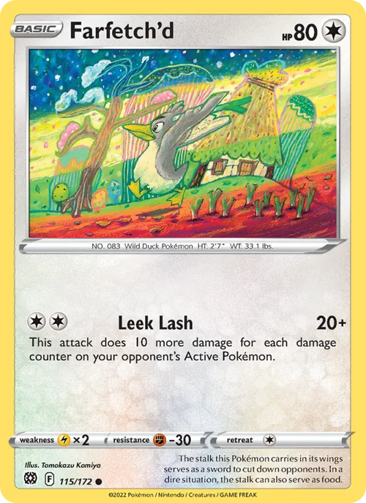 Farfetch'd Reverse Holo 115/172 Brilliant Stars Pokémon Card
