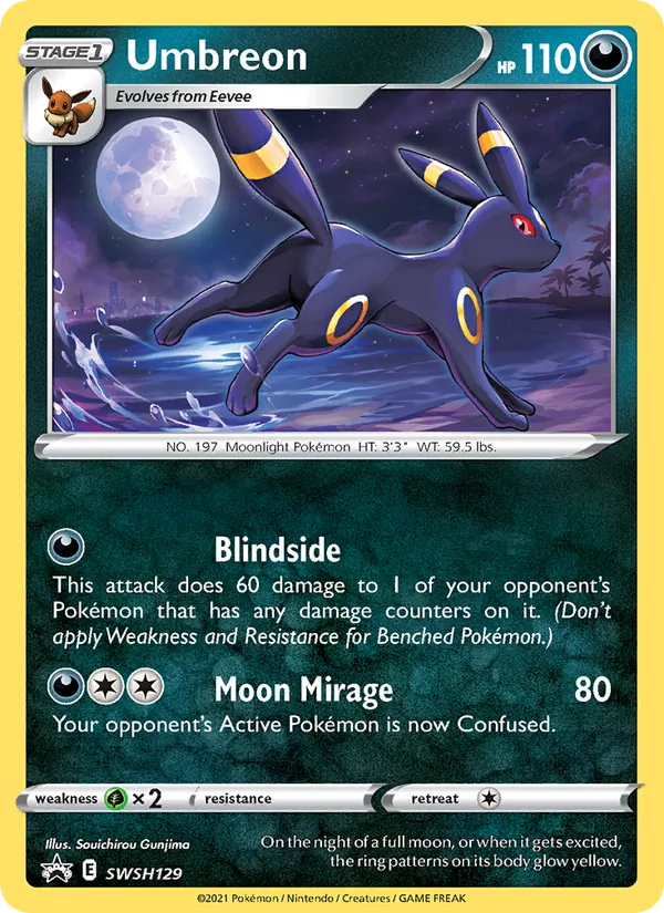Umbreon Normal WH129/307 SWSH Black Star Promos Pokémon Card