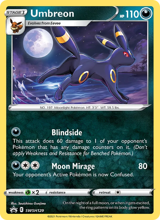 Umbreon Normal WH129/307 SWSH Black Star Promos Pokémon Card