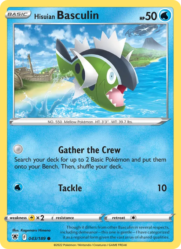Hisuian Basculin Reverse Holo 043/189 Astral Radiance Pokémon Card
