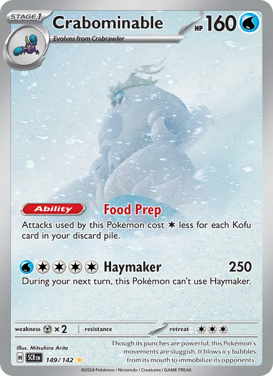 Crabominable Holo 149/142 Stellar Crown Pokémon Card