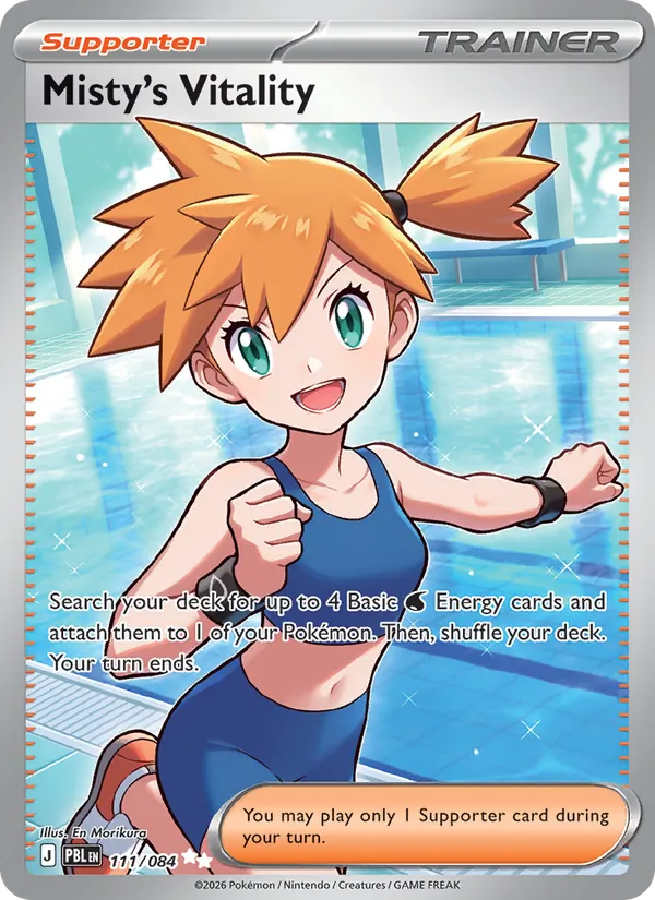 Misty's Vitality Holofoil 111/84 Pitch Black Pokémon Card