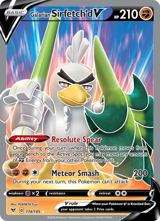 Galarian Sirfetch'd V Holo 174/185 Vivid Voltage Pokémon Card
