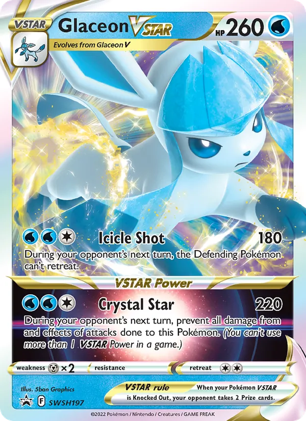 Glaceon VSTAR Holo WH197/307 SWSH Black Star Promos Pokémon Card