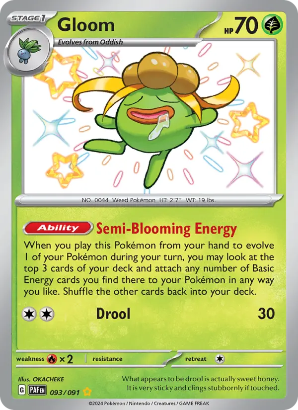 Gloom Holo 093/91 Paldean Fates Pokémon Card