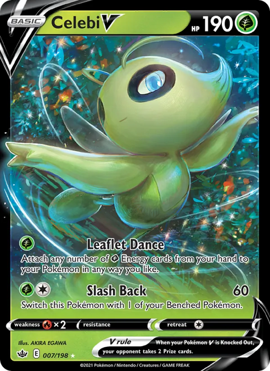 Celebi V Holo 007/198 Chilling Reign Pokémon Card