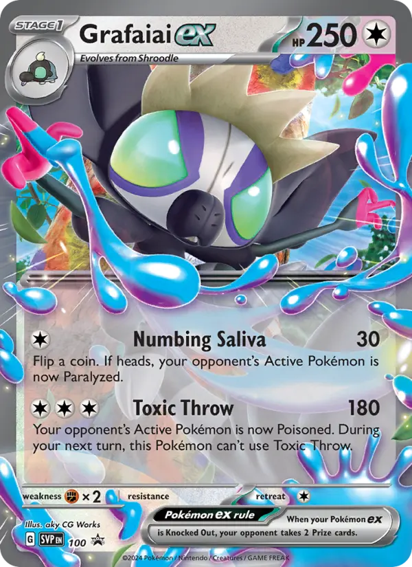 Grafaiai ex Non-Foil 100/225 SVP Black Star Promos Pokémon Card