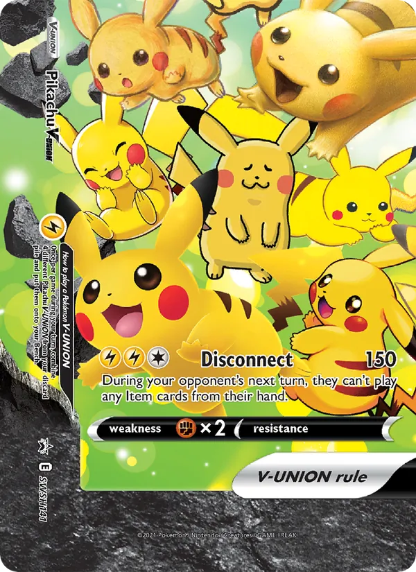Pikachu V-UNION Holo WH141/307 SWSH Black Star Promos Pokémon Card