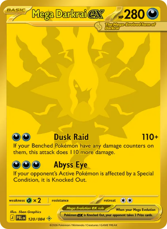 Mega Darkrai ex Holo 120/84 Pitch Black Pokémon Card