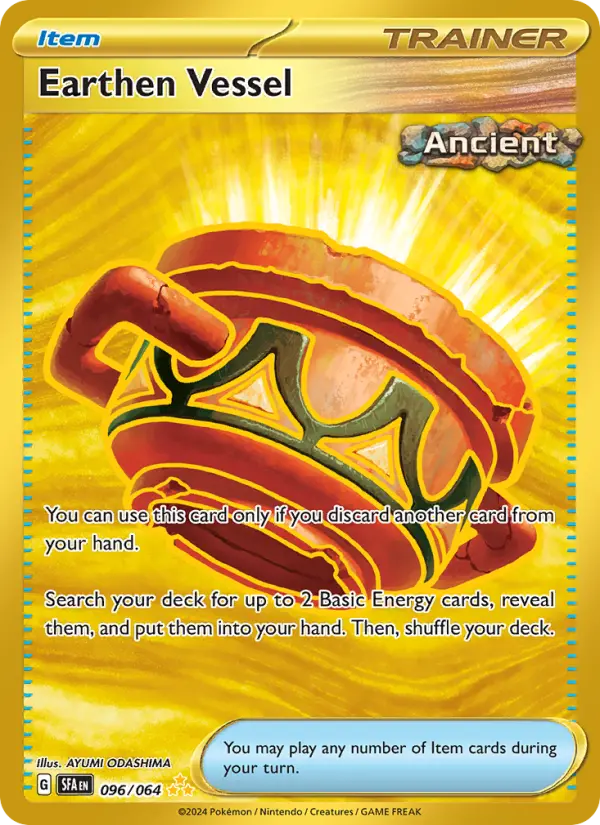 Earthen Vessel Holo 096/64 Shrouded Fable Pokémon Card