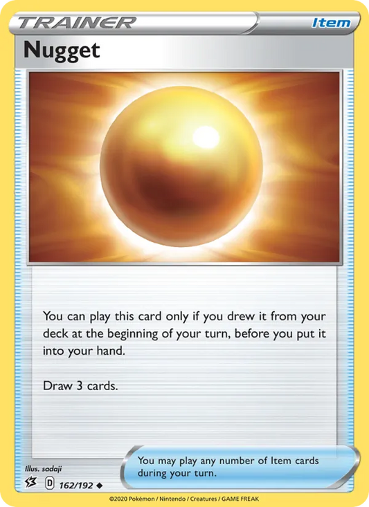 Nugget Reverse Holo 162/192 Rebel Clash Pokémon Card