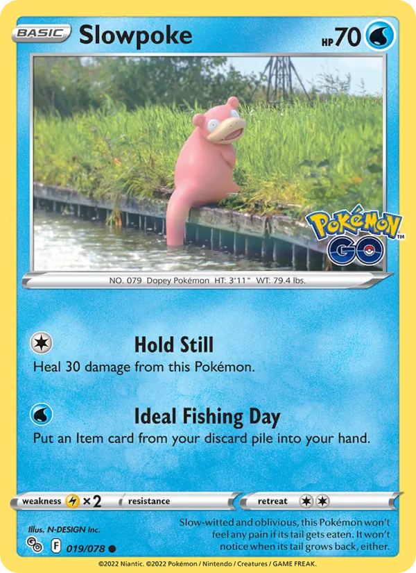 Slowpoke Reverse Holo 019/78 Pokémon GO Pokémon Card