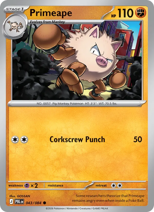 Primeape Normal 043/84 Pitch Black Pokémon Card