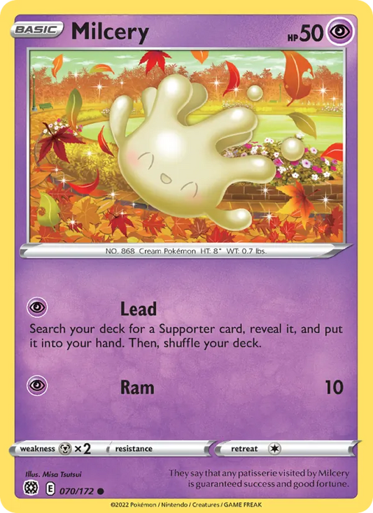 Milcery Normal 070/172 Brilliant Stars Pokémon Card
