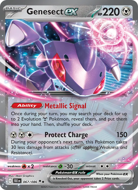 Genesect ex Normal 067/86 Black Bolt Pokémon Card