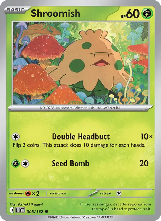 Shroomish Reverse Holo 006/162 Temporal Forces Pokémon Card