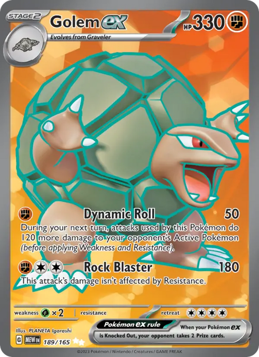 Golem ex Holo 189/165 151 Pokémon Card