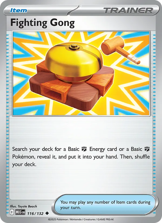 Fighting Gong Non-Holo 116/132 Mega Evolution Pokémon Card