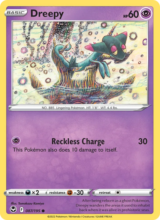 Dreepy Normal 087/195 Silver Tempest Pokémon Card
