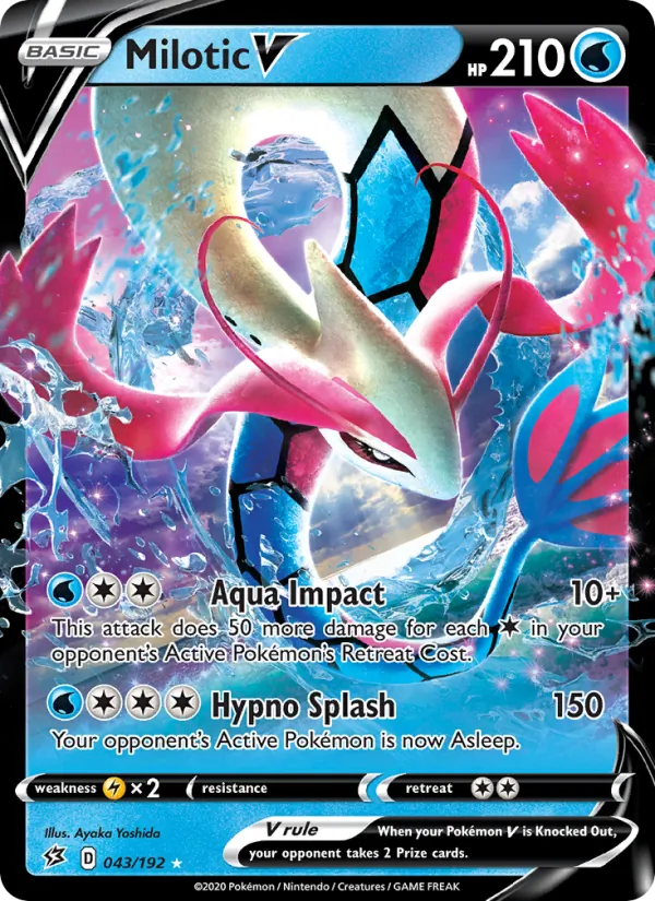 Milotic V Holo 043/192 Rebel Clash Pokémon Card