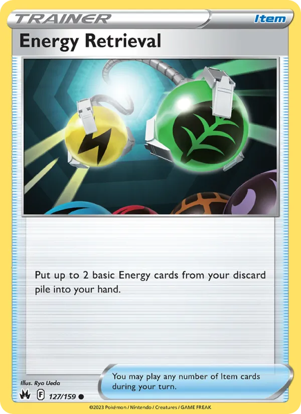 Energy Retrieval Reverse Holo 127/159 Crown Zenith Pokémon Card