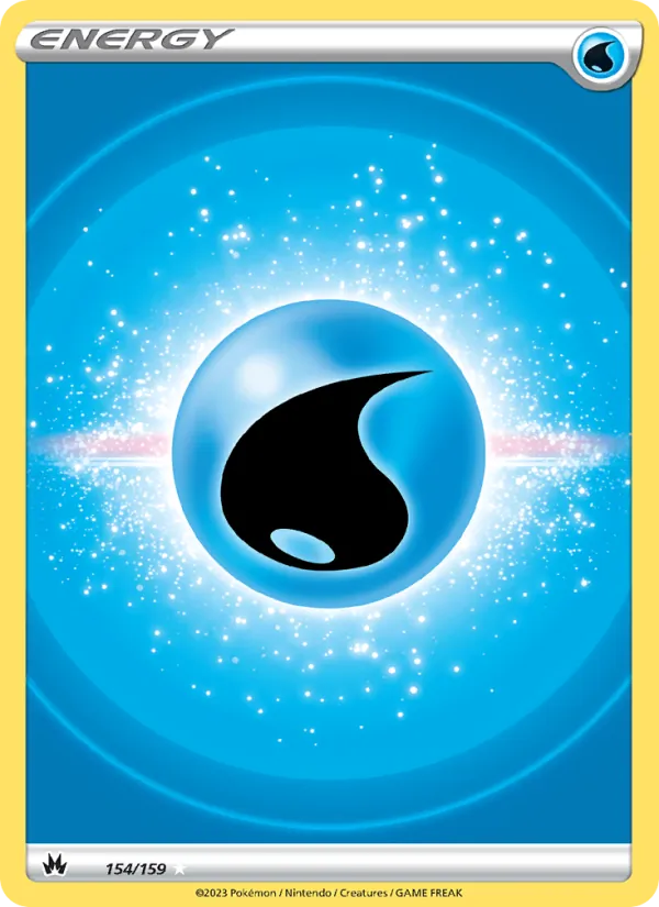Water Energy Holo 154/159 Crown Zenith Pokémon Card