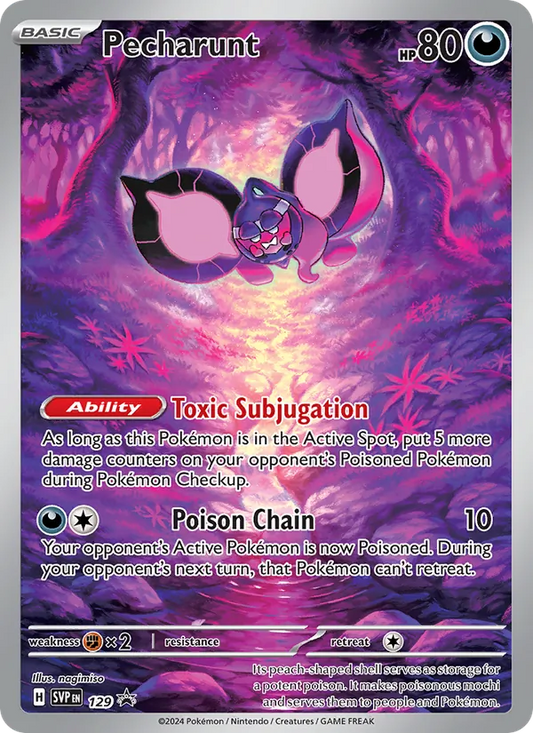 Pecharunt Holo 129/225 SVP Black Star Promos Pokémon Card