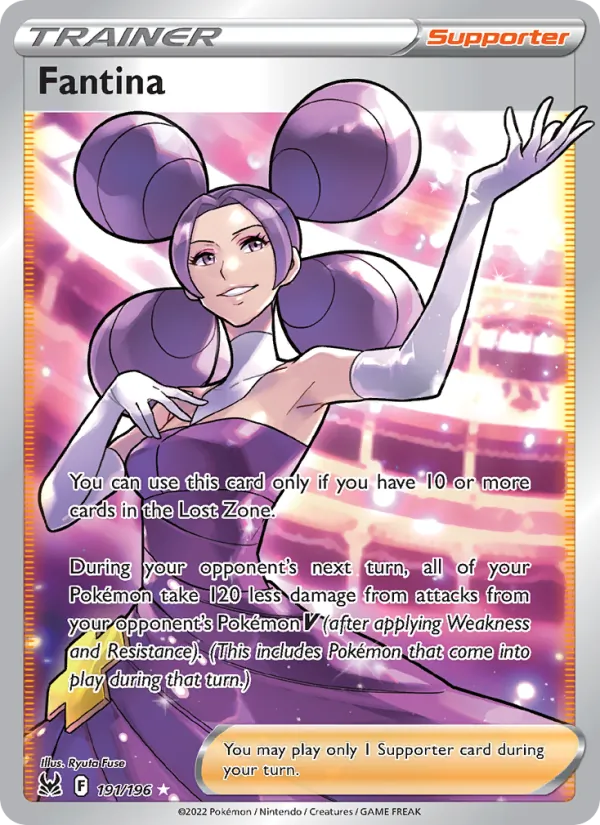 Fantina Holo 191/196 Lost Origin Pokémon Card