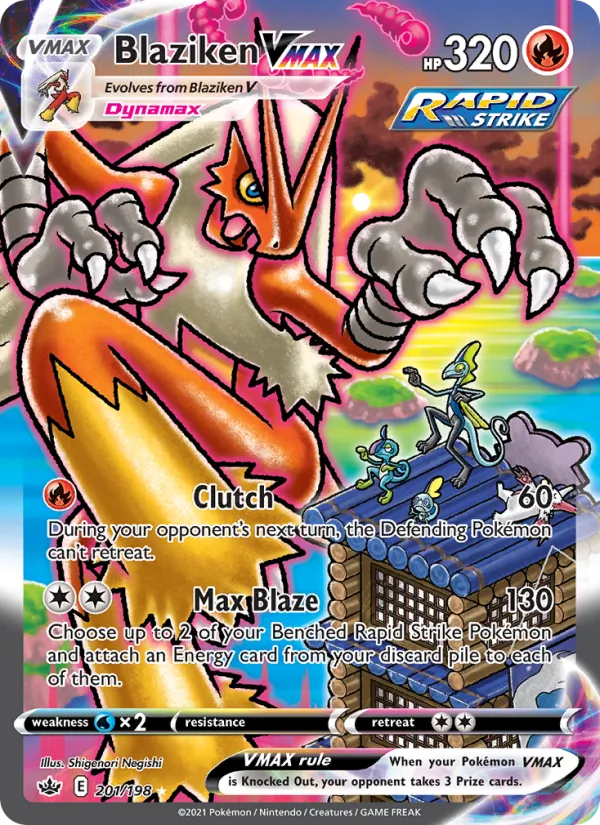 Blaziken VMAX Holo 201/198 Chilling Reign Pokémon Card