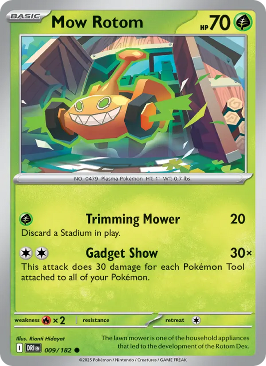 Mow Rotom Reverse Holo 009/182 Destined Rivals Pokémon Card