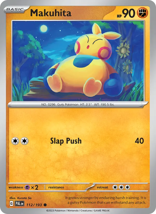 Makuhita Non-Foil 112/193 Paldea Evolved Pokémon Card