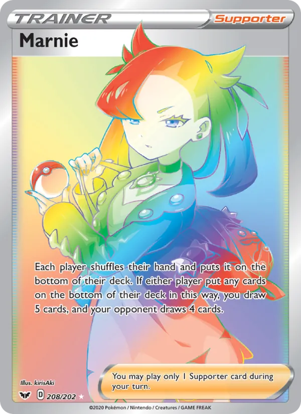 Marnie Holo 208/202 Sword & Shield Pokémon Card