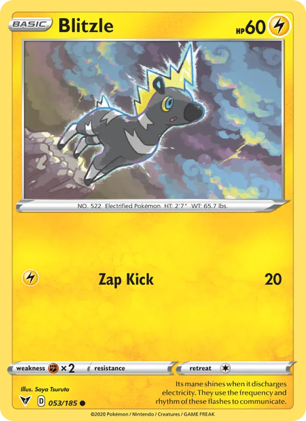 Blitzle Reverse Holo 053/185 Vivid Voltage Pokémon Card