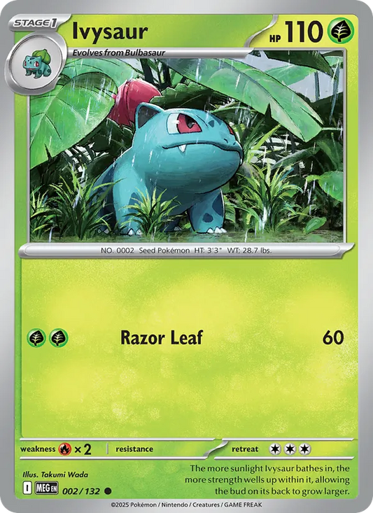 Ivysaur Normal 002/132 Mega Evolution Pokémon Card