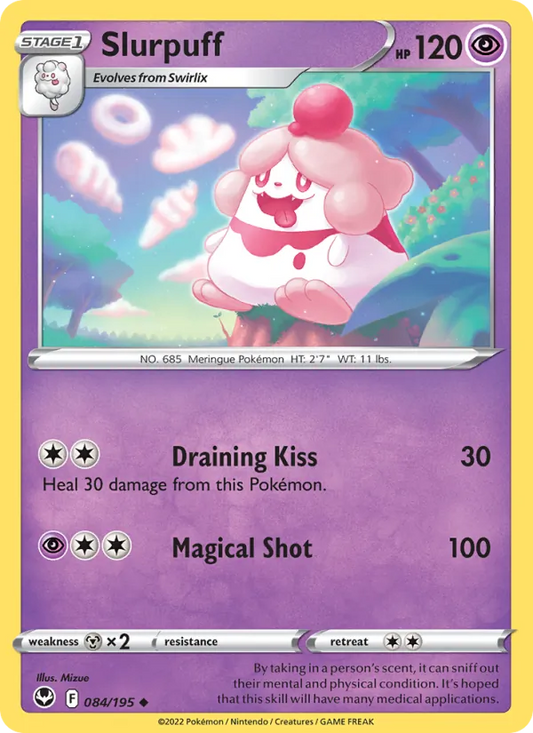 Slurpuff Reverse Holo 084/195 Silver Tempest Pokémon Card