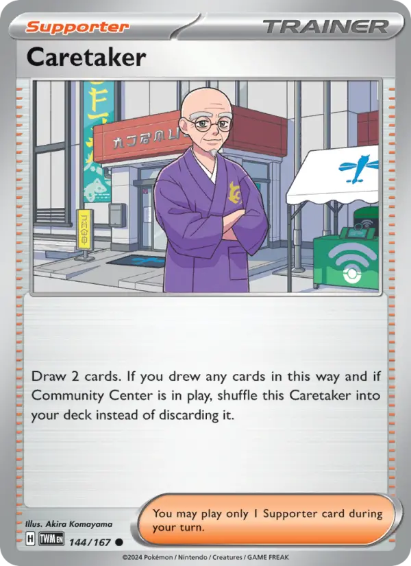 Caretaker Reverse Holo 144/167 Twilight Masquerade Pokémon Card