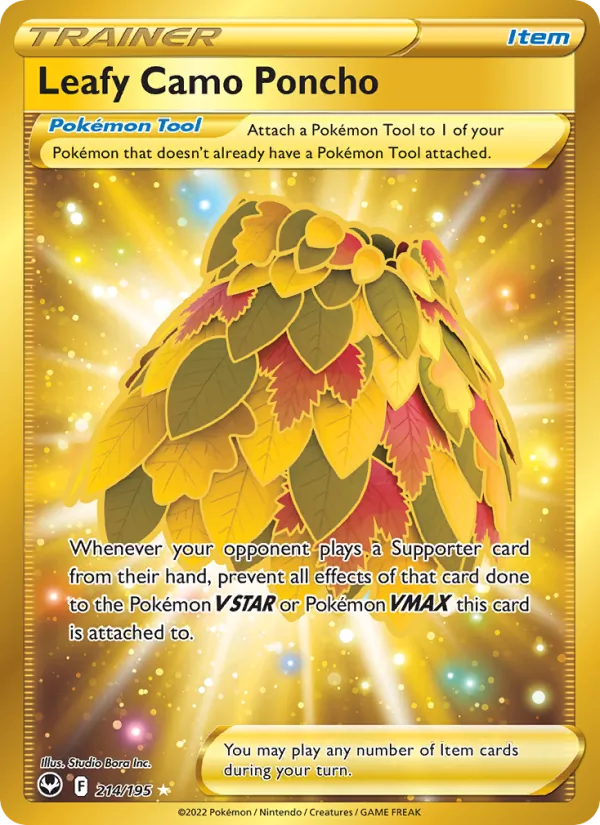 Leafy Camo Poncho Holo 214/195 Silver Tempest Pokémon Card