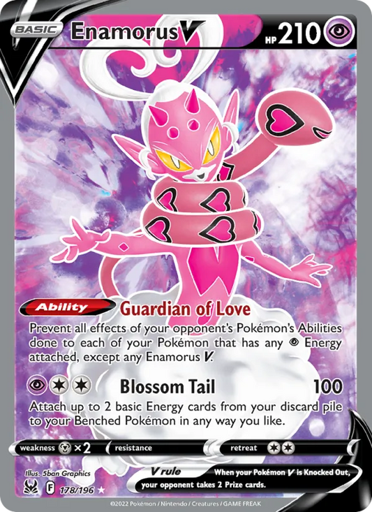 Enamorus V Holo 178/196 Lost Origin Pokémon Card
