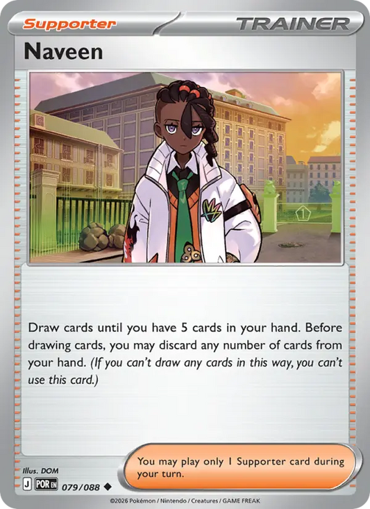 Naveen Reverse Holo 079/88 Perfect Order Pokémon Card