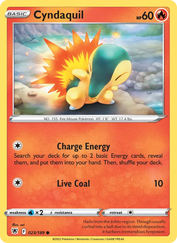 Cyndaquil Reverse Holo 023/189 Astral Radiance Pokémon Card