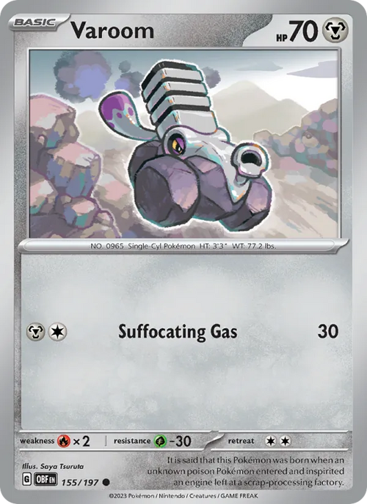 Varoom Normal 155/197 Obsidian Flames Pokémon Card