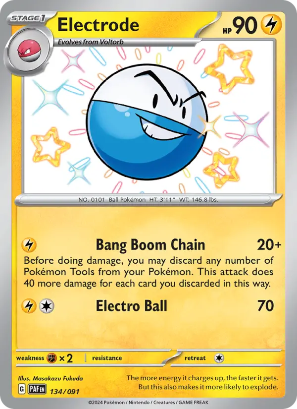 Electrode Holo 134/91 Paldean Fates Pokémon Card