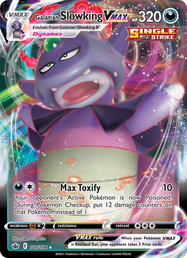 Galarian Slowking VMAX Holo 100/198 Chilling Reign Pokémon Card
