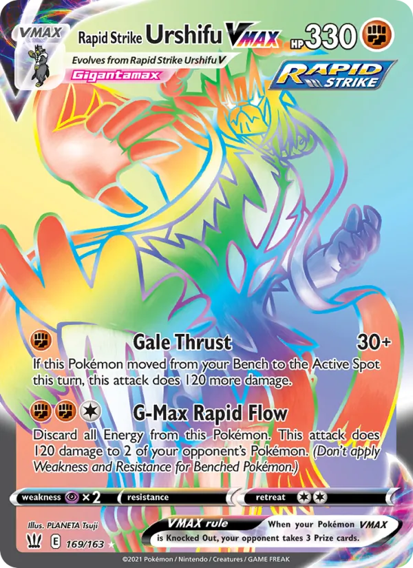 Rapid Strike Urshifu VMAX Holo 169/163 Battle Styles Pokémon Card